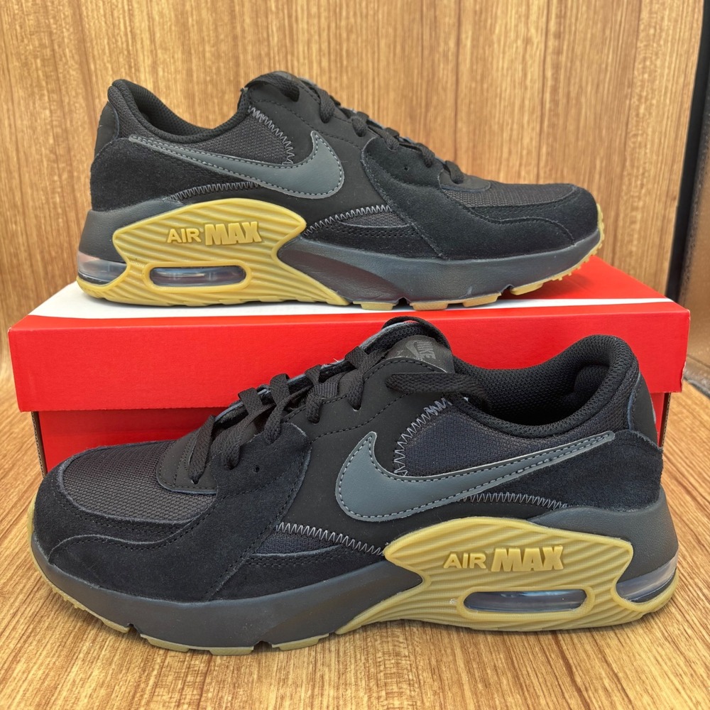 Nike Air Max Excee Mens 8.5 Black Anthracite‎ HV0928-010 Gum Sole Sneakers NEW
